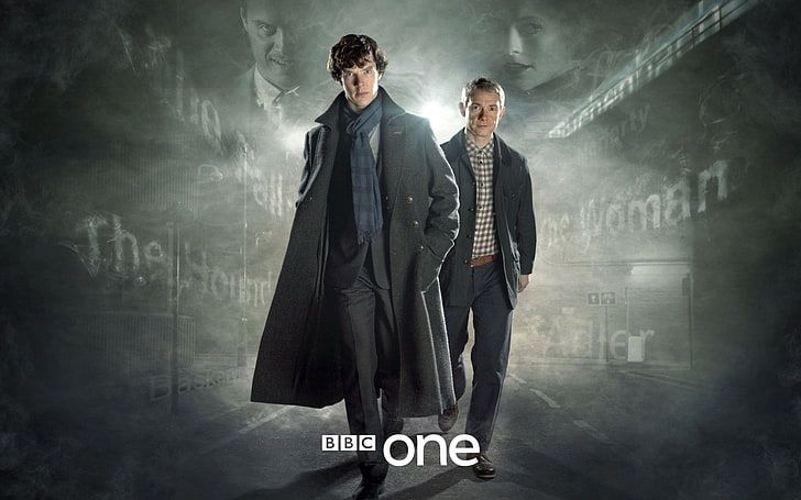 Serial Sherlock yang diperankan oleh Benedict dan Martin Freeman, Sumber: Wallpaperflare