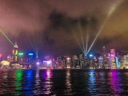 A Symphony of Lights Kowloon Hogkong. Sumber: Wikimedia Commons