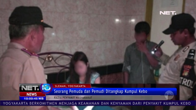 Penangulangan kumpul kebo di Provinsi Yogyakarta. Sumber gambar : Net.Tv (Screenshoot)