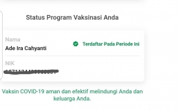 pemeriksaan status vaksinasi (dokumentasi pribadi)