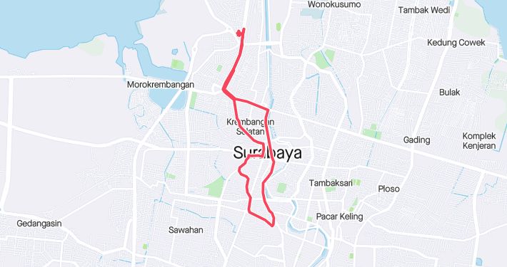 Ini posisi di Surabaya, tendensy ke arah kanan. (Foto: dokpri) 