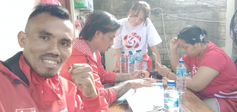 Foto bersama Bendahara PSI Sis Tania ,Ketua DPD PSI Bro Kevin juga Kader PSI Kab.Badung- Bali/dokpri