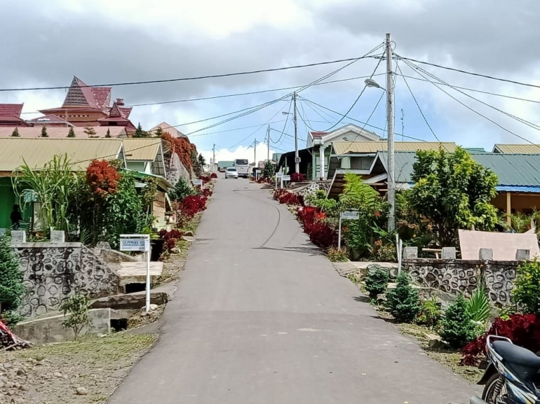 Pemandangan salah satu ruas jalan di kawasan Siosar, 17/01/2021 (Dokpri)