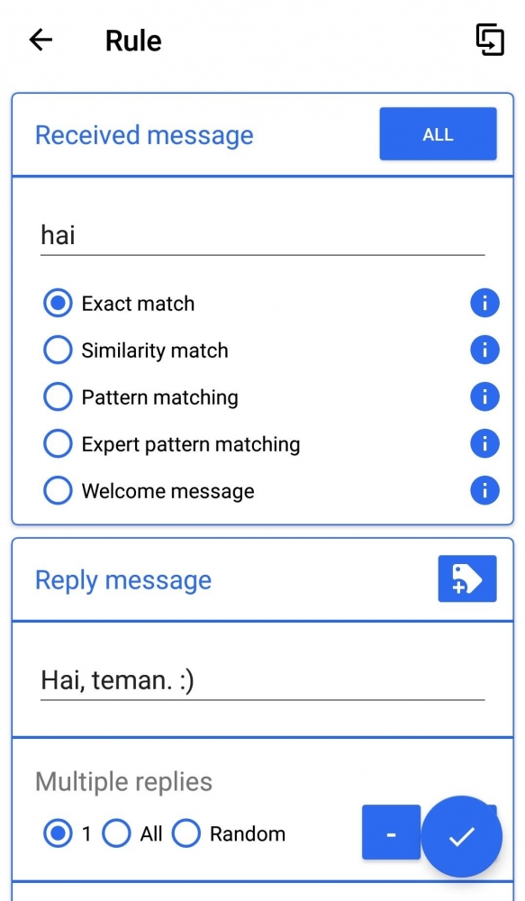 Contoh Pengaturan di AutoResponder for Signal/tangkapan layar