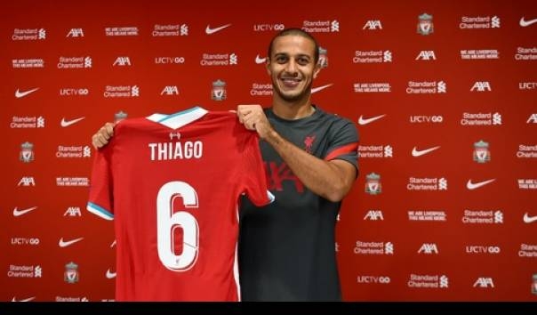 Thiago Alcantara, sumber : Liverpoolfc.com via kompas.tv