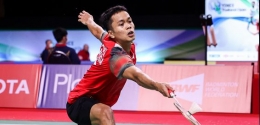 Tunggal putra Indonesia, Anthony Sinisuka Ginting bakal melakoni jalan terjal di hari kedua BWF World Tour Finals yang digelar di Thailand, Kamis (28/1/2020)/Foto: badmintonindonesia.org