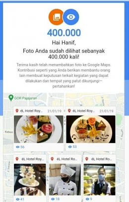 Info dari Google Map Via Email (Sreen shoot: hanif ahmad) 