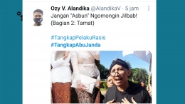 Pak Guru Ozy Serukan Tangkap Pelaku Rasisme di Twitter. Screenshot twitter/Ozzy V Alandika