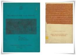 Dua buku yang membahas prasasti kuno (Dokpri)
