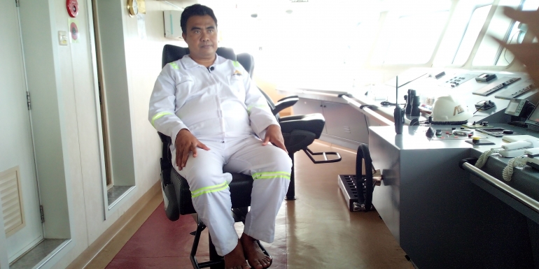 Kapten Bambang , Nahkoda Pertama Kapal Ferry KMP Aceh Hebat 2 (Doc Pribadi/Istimewa)