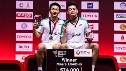 Lee Wang/Wang Chi-Lin raih gelar kedua di seri Thailand: Indosport.com/Shi Tang/Getty Images