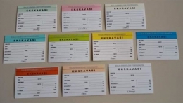 Contoh 10 warna label ekskavasi (Foto: Balai Arkeologi DI Yogyakarta)