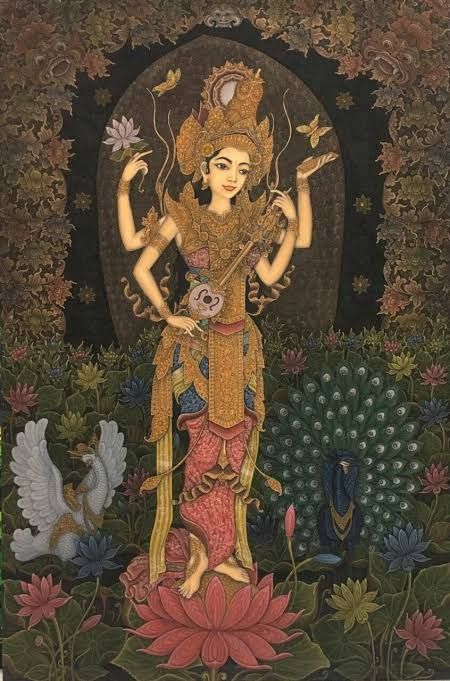 Ilustrasi Dewi Saraswati | Pinterest