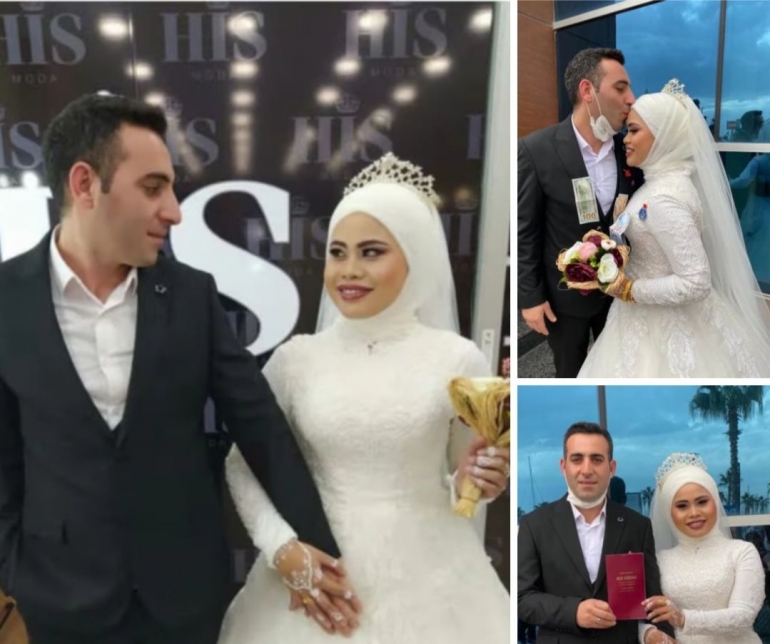 Potret pernikahan Nezha dengan Sinan Of di Kota Istanbul, Tukri, Foto: FB Nezha