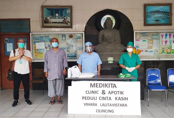 Medikita mengadakan swab test antigen gratis di Sekolah Tinggi Agama Buddha Maha Prajna, Cilincing, Jakarta Utara, Rabu (27/1/2021)/dok.istimewa
