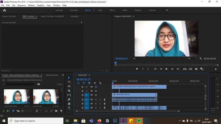 Proses Pembuatan Video Pembelajaran Bahasa Indonesia  (Dokpri)