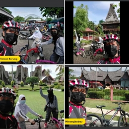Sambil bersepeda, Teteh bisa belajar tentang rumah adat Indonesia/dokpri
