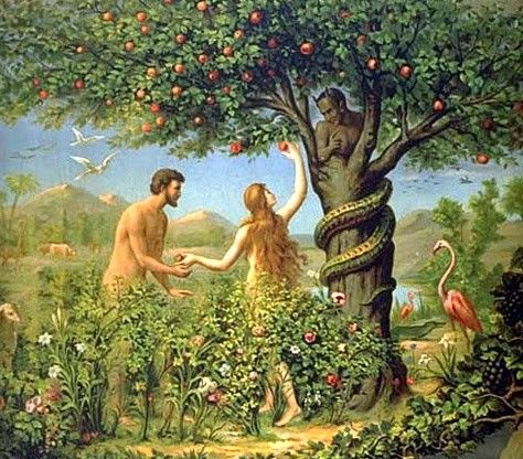 Hawa dan Adam diprovokasi Ular di Taman Eden (Foto: medium.com)