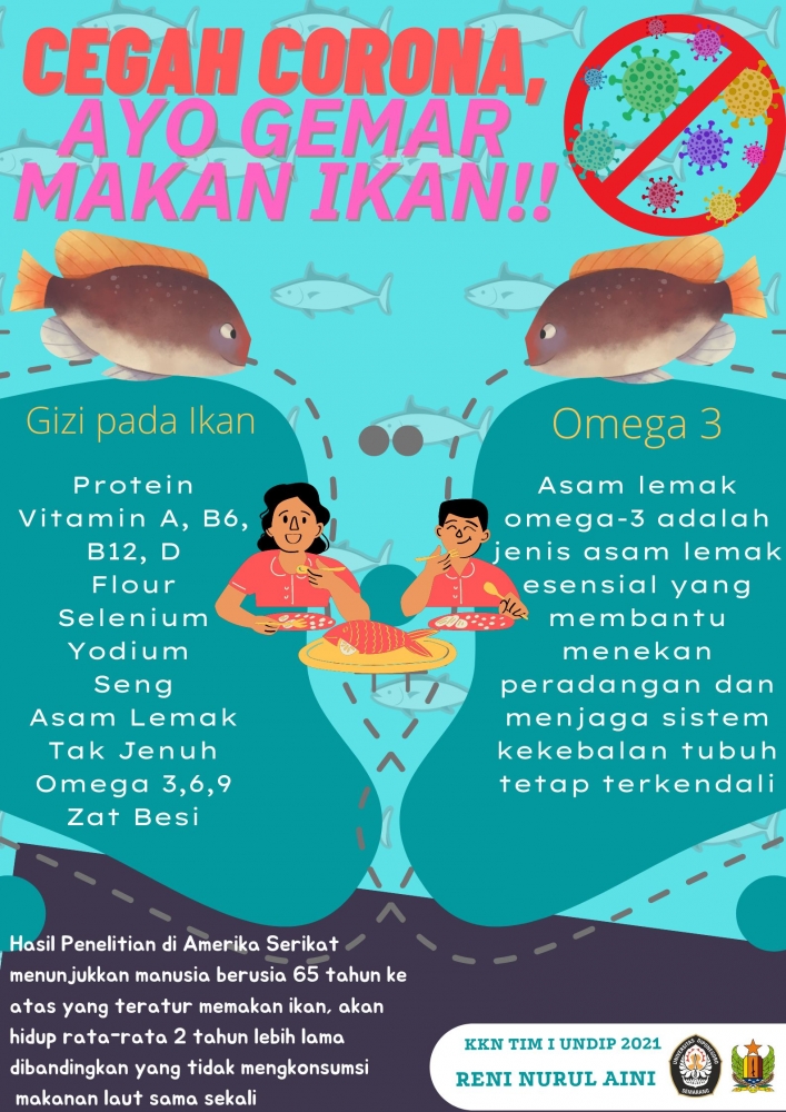 Poster tentang Kandungan Gizi pada Ikan (dokpri)