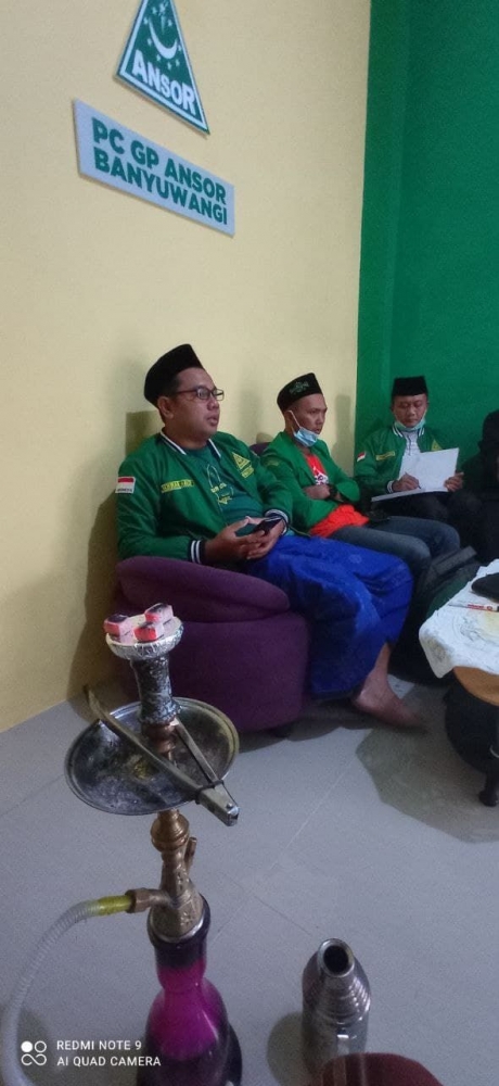 H. Ikhwan Arief memaparkan visi misi PC GP Ansor Banyuwangi & Peresmian Kantor PC GP Ansor Banyuwangi (Foto: Bisyri)