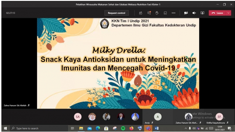 Cuplikan PPT materi produk Wirausaha Makanan Sehat (Dokpri)