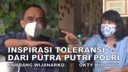 Bambang Wijanarko alumni SMA 6 Jakarta dan Okty Widayati alumni SMA 3 Jakarta, dua putra-putri Polri berbagi kisah inspirasi tentang toleransi dan keberagaman. Foto: isson khairul