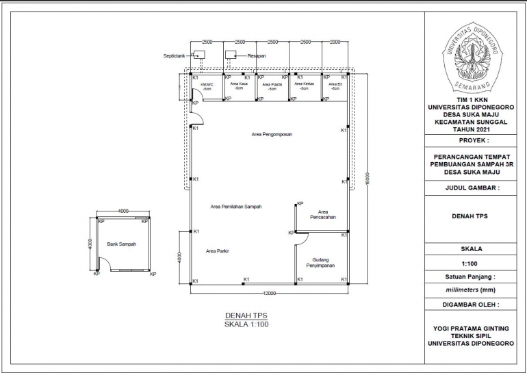 Layout Tps Mahasiswa Undip Cipatakan Desain TPS3R Bantu Bantai Sampah Rumah Tangga ...