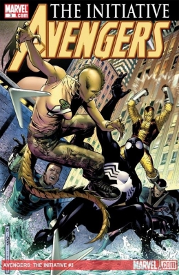 Komodo bertarung dengan Spider-Man di Komik Avengers: The Initiative #3 (sumber: marvel.com)