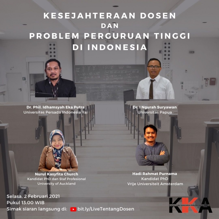 Flyer kegiatan KIKA - YouTube Stream
