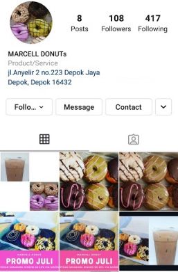 Tangkapan layar Instagram @marcelldonuts (Sumber: Instagram marcell Donuts)