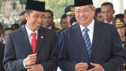 Bapak Penggerak Wakaf bertemu Bapak Wakaf Indonesia. Sumber foto : AFP/Jenny