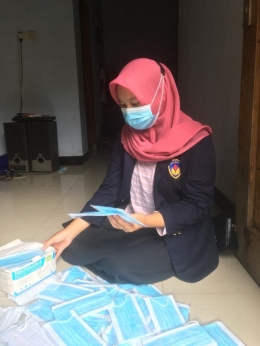 Pengemasan Masker Satu Kali Pakai (dokpri)