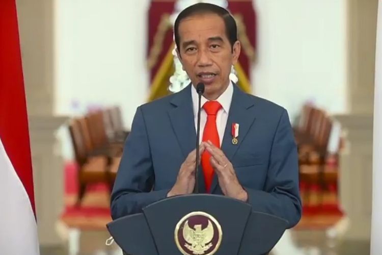 Presiden Jokowi saat memberikan sambutan dies natalis UI ke-71(DOK.Universitas Indonesia)[Melalui Kompas.com]