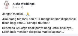 Akun facebook Aisha Weddings. Via wolipop.com