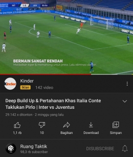 Aksi Handanovic membantu Inter melakukan build up serangan yang berujung go kedua ke gawang Juventus (tangkapan layar dari youtube Ruang Taktik)
