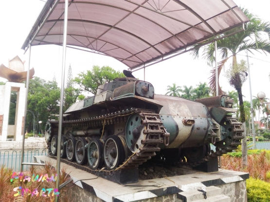 Tank shin ho to chi ha tipe 97 rampasan dari pasukan Jepang (dok. Mawan Sidarta)
