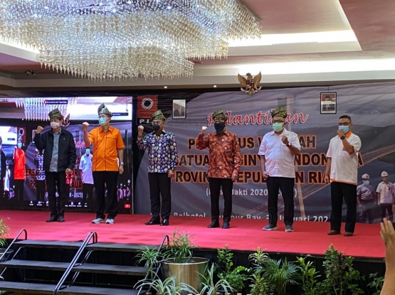 Dari kiri, Ketua PW KEPRI, SEKJEN PP PII, DE PII, Ketua Komite Pengembangan Wil dan Cab PII, Koordinator Wilayah Sumatera, Ketua PC PII