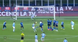 Gol Lazio ke gawang Inter (tangkapan layar via youtube: Serie A)