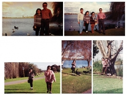 Dokumentasi pribadi. Parade foto dengan keluargaku di Lake Monger Perth