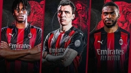 3 Pemain baru AC Milan. Meite, Mandzukic, dan Tomori. | foto: Instagram/zonarossonera.it via tribunnews.com