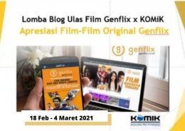 Lomba Blog KOMiK berkolaborasi dengan Genflix (dok. KOMiK) 