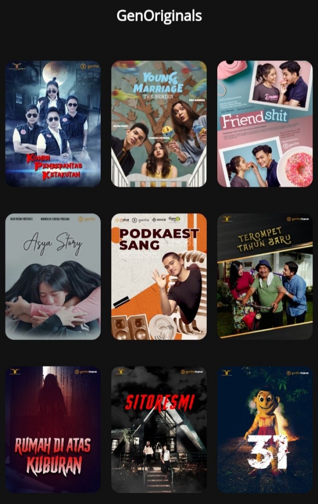 Konten original Genflix (sumber: Genflix)