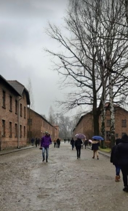 Kompleks bangunan di dalam area museum Auschwitz  (Dokumentasi pribadi)