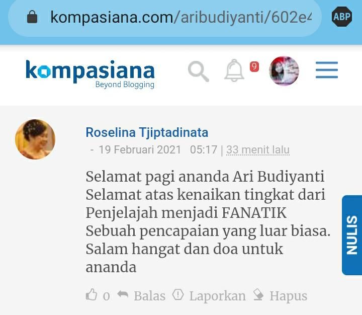 Dokpri: screenshot komentar di puisi saya-19 Februari 2021