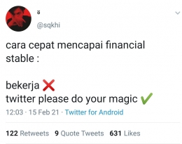 Salah satu tanggapan warganet tentang Please Do Your Magic. Sumber : twitter.com/sqkhi