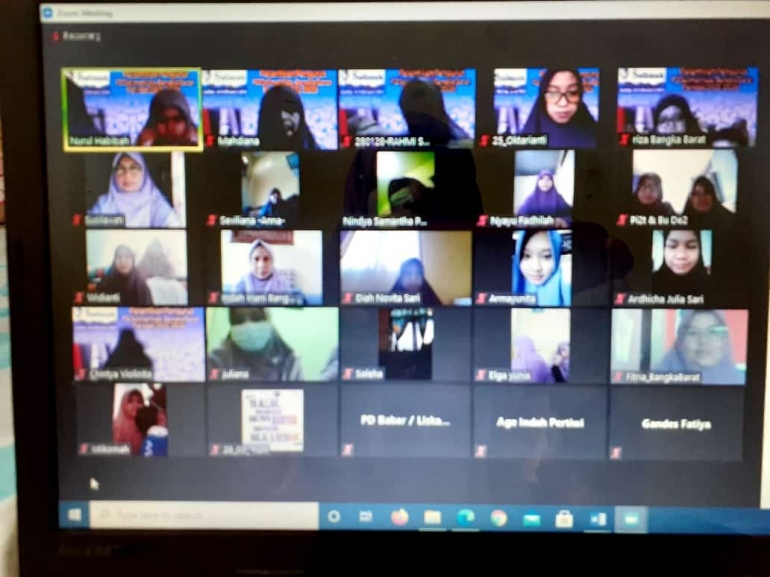 Virtual pelantikan PD Salimah Kab Bangka Barat