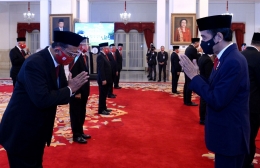 Pelantikan 20 duta besar oleh Presiden Joko Widodo pada 14 September 2020 di Istana Negara, Jakarta | Ilustrasi: Foto dari Kemlu.go.id
