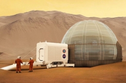 Rancangan rumah Mars milik NASA (NASA via KOMPAS.com)