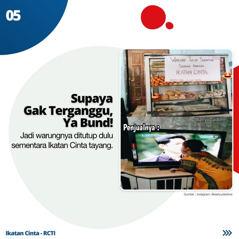 Emak-emak rela menutup lapaknya demi tetap bisa menonton Ikatan Cinta. | Twitter @OfficialRCTI