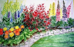 Lukisan Taman Bunga (sumber gambar: cikimm.com)
